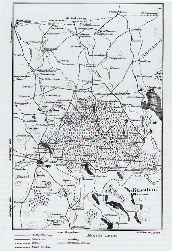 Роминтская пуща карта конец 19 века
