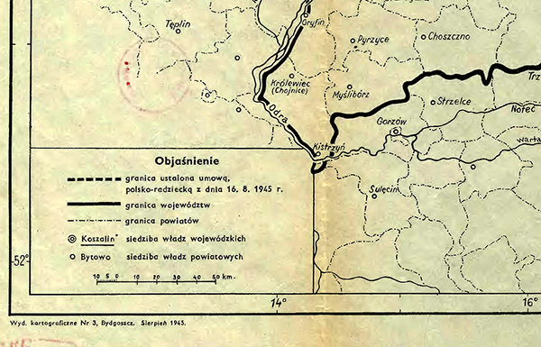 Soviet-Polish border in East Prussia 1945_legenda